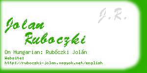 jolan ruboczki business card