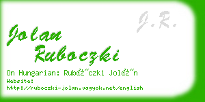 jolan ruboczki business card